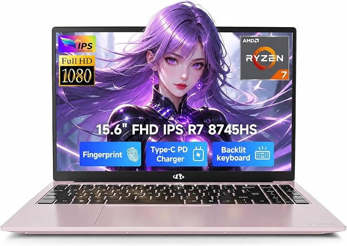NIMO 15.6" Gaming Laptop, AMD Ryzen 7 8745HS 8-Core, 32GB RAM, 2TB SSD by Unknown