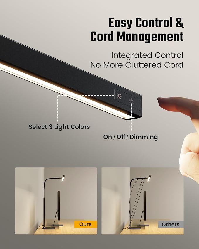 SUPERDANNY LED Desk Lamp for Home Office, Eye-Caring Desk Light - Image 4
