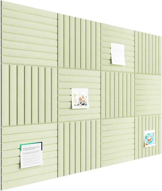 Stripe Felt Bulletin Board Tiles, Cork Board Alternative 48 x 36 in | 0.35 in - Image 8