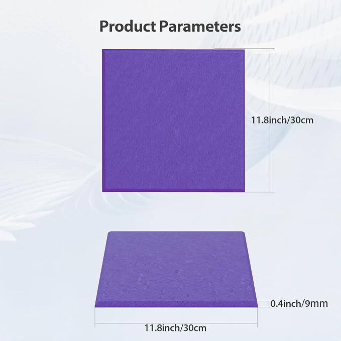 Amantech 12 Pack Acoustic Panels Self Adhesive Sound Proof Foam, High Density - Image 6