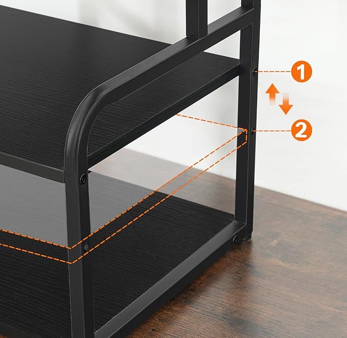 HOOBRO Printer Stand, 3-Tier Desktop Printer Table, Under Desk Printer Storage - Image 7