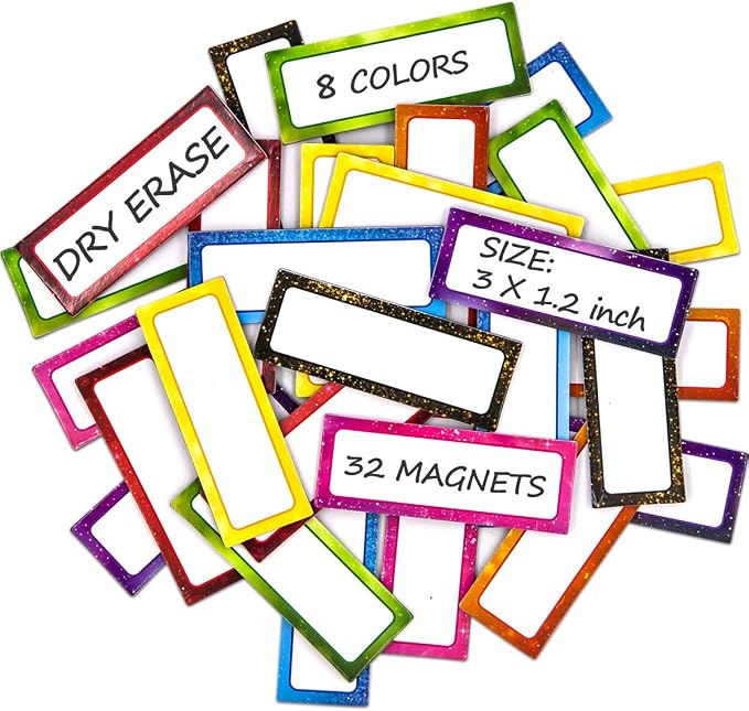 Fancy Land Dry Erase Magnetic Labels Magnetic Name Tags Magnetic Name Plates - Image 2
