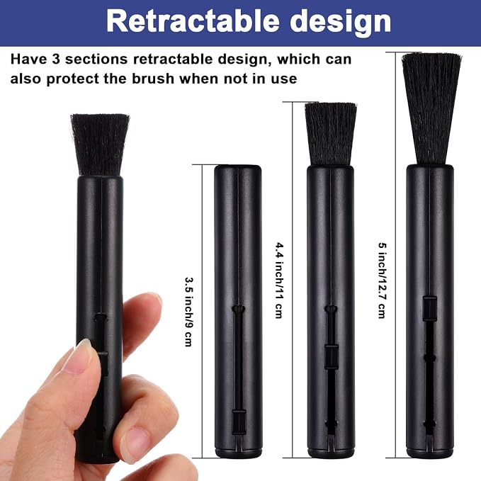 Patelai 6 Pack Retractable Keyboard Cleaning Brushes, Anti-Static Soft Bristle - Image 3