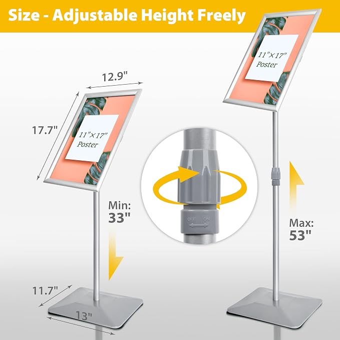 VAIIGO 11"x17" Pedestal Poster Sign Holder Stand - Image 3