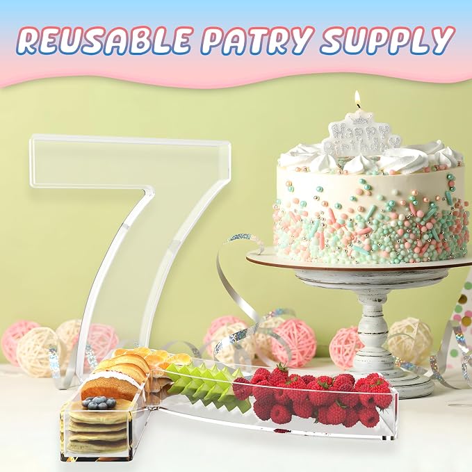 13.8" Extra Large Acrylic Number Charcuterie Board Box, Reusable Fillable - Image 5