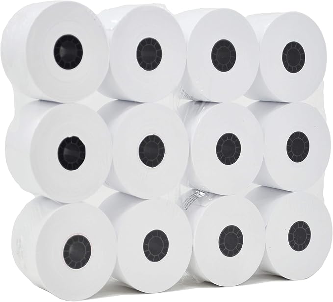 (2 Packs of 5 Rolls) 2 1/4 x 150 ft White Adding Machine Tape Paper (10 Rolls - 50 GSM) Premium One Ply Register/Adding Machine/Calculator Paper Rolls Printing Calculator 10 Key-DeskLoop Office
