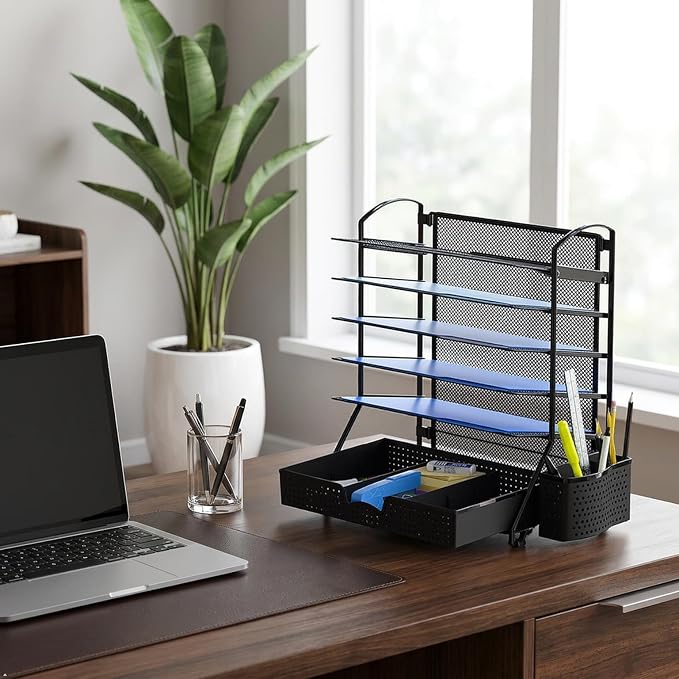 Simple Houseware 6-Tier Desk Document File Tray Organizer - Image 10