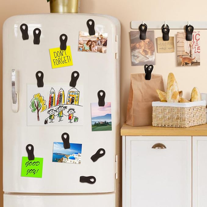 10PCS Magnetic Chip Clips Airtight Seal Reusable Black Bag Clips - Image 3