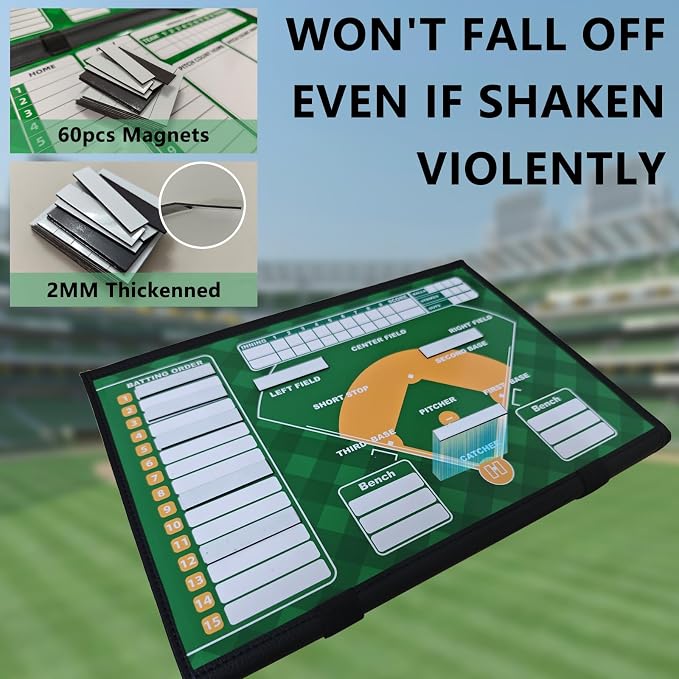 60 Pcs Baseball Lineup Magnets - Image 4