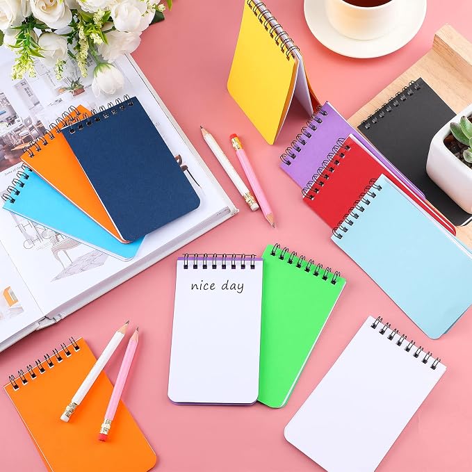 Kisston 120 Pcs Top Bound Memo Books Bulk Memo Notebooks 25 Sheets/pad Mini - Image 6