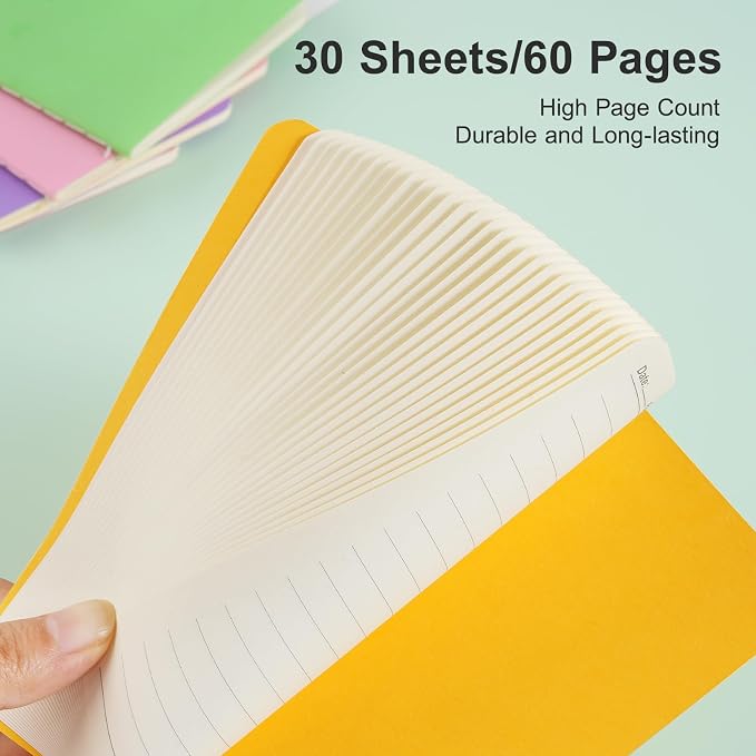 Gwybkq Small Lined Notepads Bulk 60 Pack Mini Journal Pocket Notebooks Set - Image 2