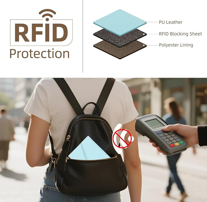 ZOPPEN Mulit-purpose Rfid Blocking Passport Holder Travel Wallet Passport and - Image 5