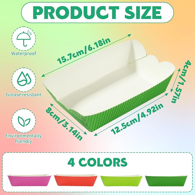 60 Pack Paper Food Trays, 2lb Pack Disposable Serving Trays, Disposable Paper - Image 3