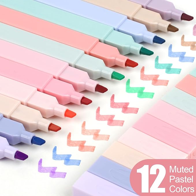 Utron 12pcs Bible Highlighters, Pastel Highlighter Set, No Bleed Bible - Image 2