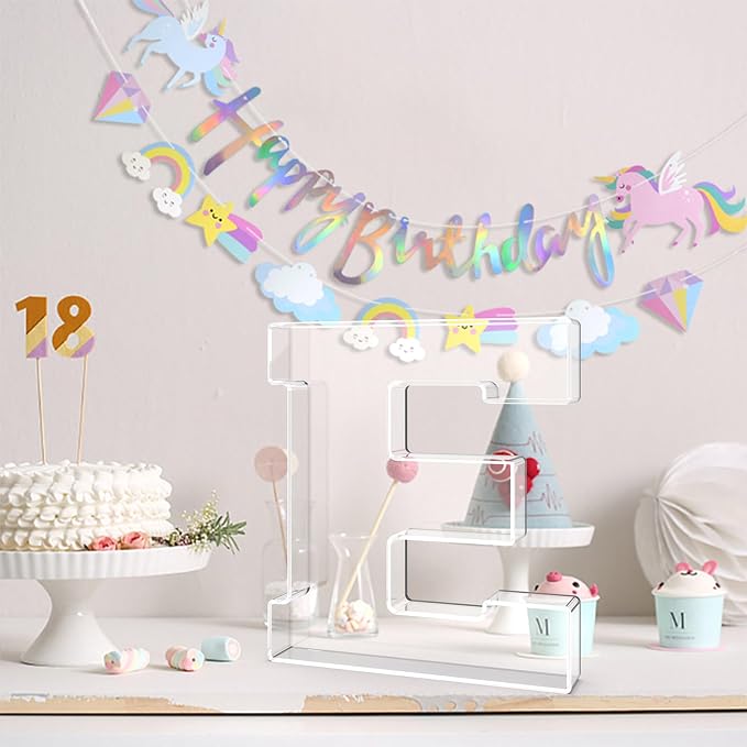 11" Acrylic Letter Charcuterie Tray, Charcuterie Letters Fillable Box - Image 4