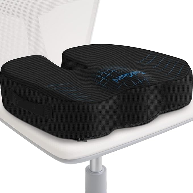TushGuard Seat Cushion for Office Chair Memory Foam Non-Slip Cushion Back by TushGuardSeatCushonsPillows