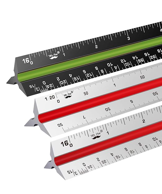 Mr. Pen- Architectural Scale Ruler, 12 Inch, Scale Ruler by MrPen