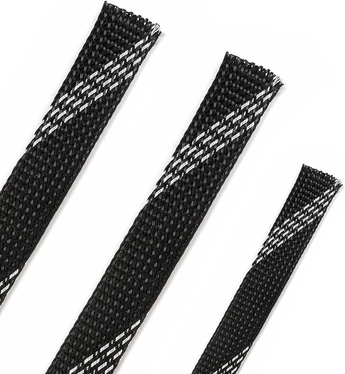 25ft PET Expandable Braided Cable Sleeve 1 inch Pet Braided Cable Sleeve by PursuingaBetterLife