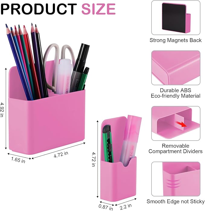 KITANIS Magnetic Pen Holder, 2 Pack Magnetic Dry Erase Marker Holder - Image 2