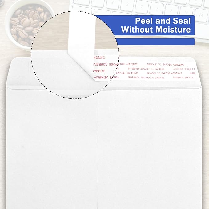 250 Pack 10x13 Manilla Envelopes Self Seal, Goefun Large White Envelopes - Image 2