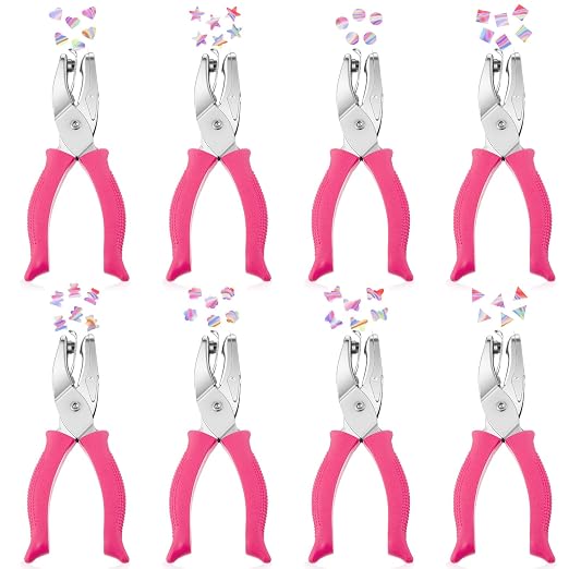 Lothee 8 Pcs Hole Punch Shapes Single Hole Paper Punchers by Lothee