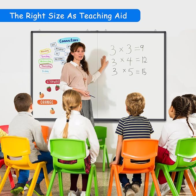White Board Dry Erase 60x40, Maxtek Large Magnetic Whiteboard Black Dry Erase - Image 7