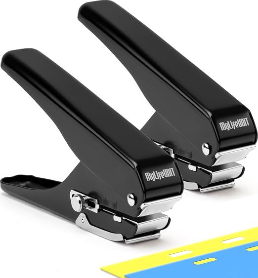 MyLifeUNIT 2-Pack Badge Hole Punch, Slot Puncher by MyLifeUNIT