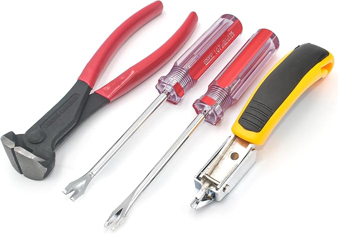 Upholstery Staple Remover Tack Puller Nail Remover Tools Set W End Cutting by GEARLINTON