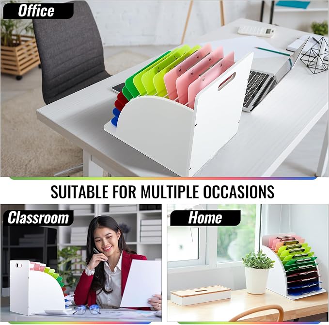 Wonderjune 1 Pack Clipboard Holder Wooden Metal Clipboards Storage Rack - Image 3