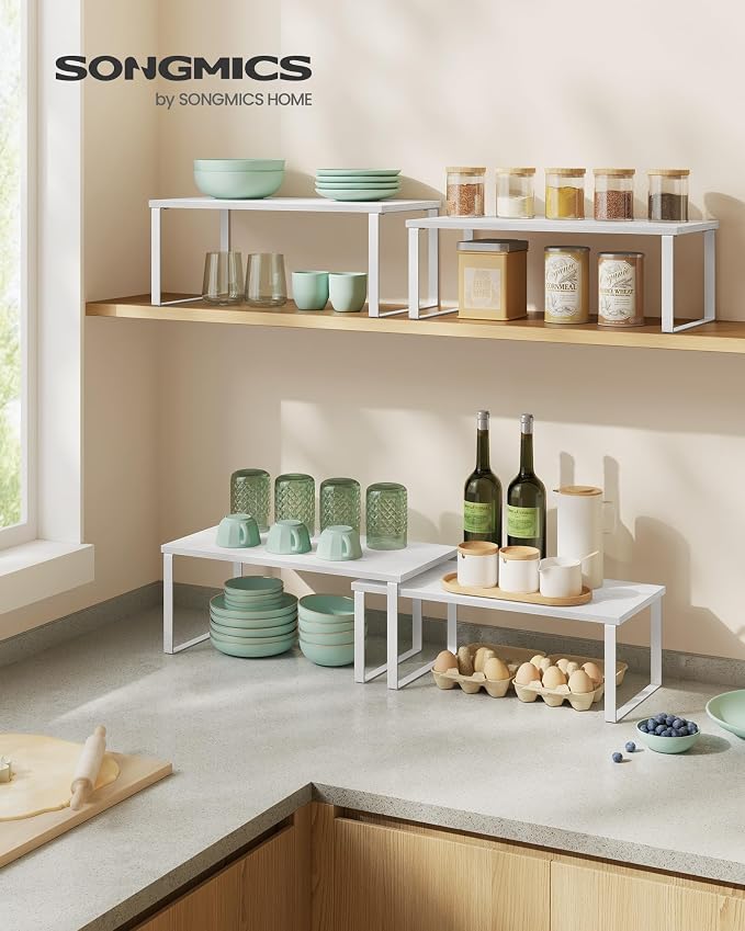 SONGMICS Cabinet Organizer Shelf, Kitchen Storage, Spice Rack, Expandable - Image 2