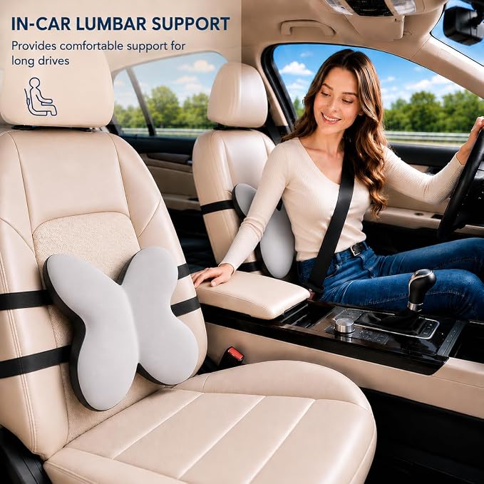 Memory Foam Lumbar Support Pillow, Back Support - Image 7