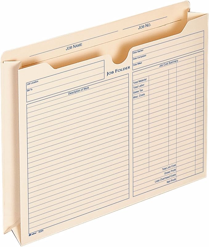 Adams 2 Inch Expanding Job Folder, 9.5 x 11.75 Inches, 15 per Pack by TOPSProducts