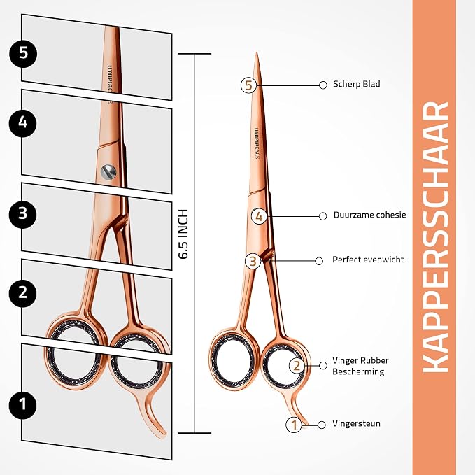 Utopia Care Hair Cutting and Hairdressing Scissors 6.5 Inch, Premium Stainless - Image 2