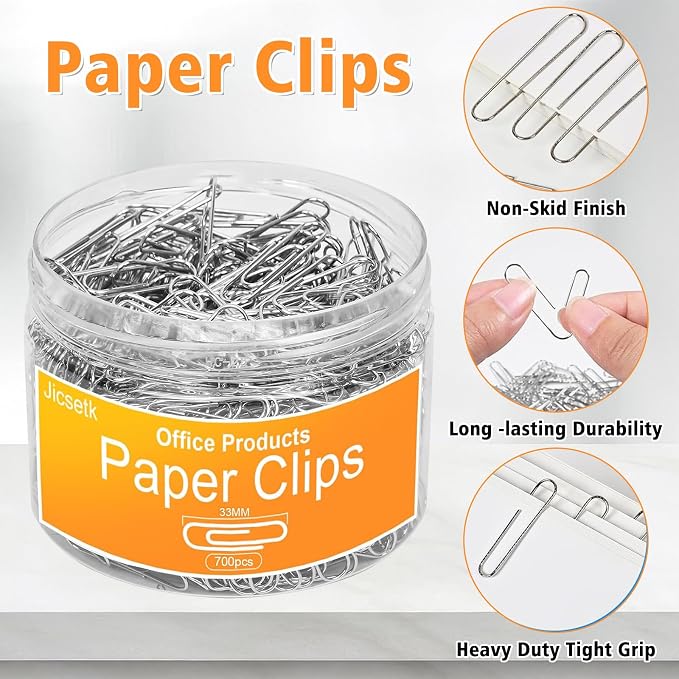 Medium Paper Clips, Paper Clip Medium Size, School and Teacher Supplies. - Image 3