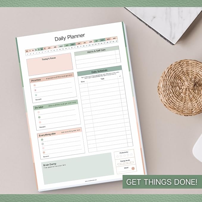 ADHD Daily Planner Notepad for Neurodivergent Adults - Image 3