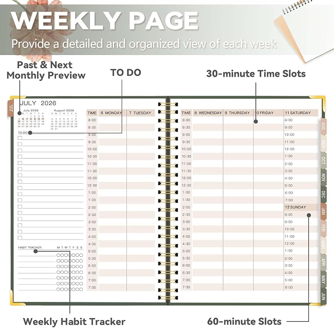 2026-2027 Academic Planner, Weekly & Monthly Appointment Book from Jul. 2026 - Image 5