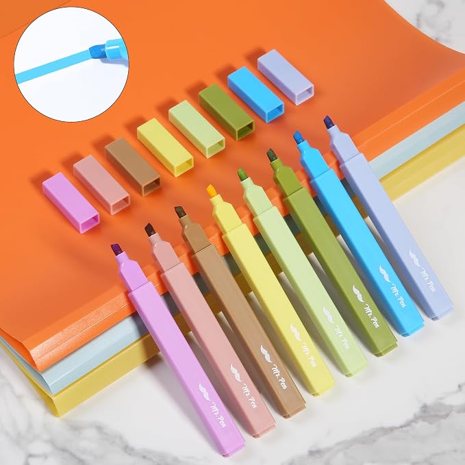 Mr. Pen- Aesthetic Highlighters No Bleed, 8 Pack, Autumn Colors, Chisel Tip | - Image 6