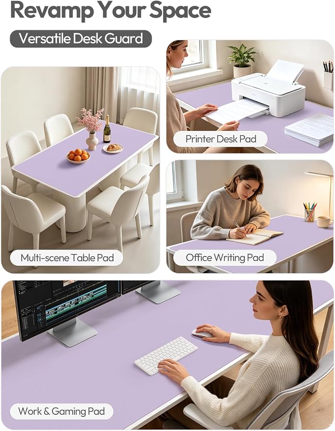 YSAGi Leather Desk Protector, Office Mat, Large Mouse Mat, Non-Slip PU Leather - Image 8