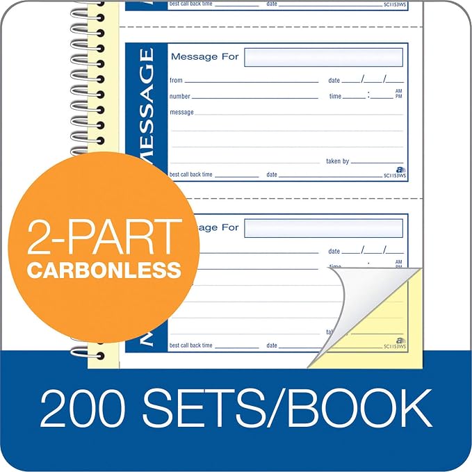 Adams Write 'N Stick Message Pad, Carbonless, 5-1/4" x 11", 200 Sets per Book - Image 4