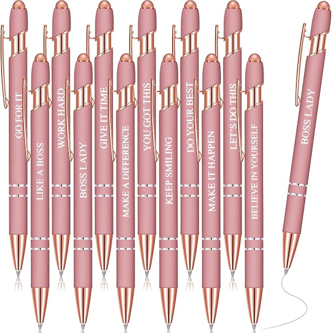 Zonon 12 Pcs Inspirational Pens Bulk Funny Ballpoint Pen by Zonon