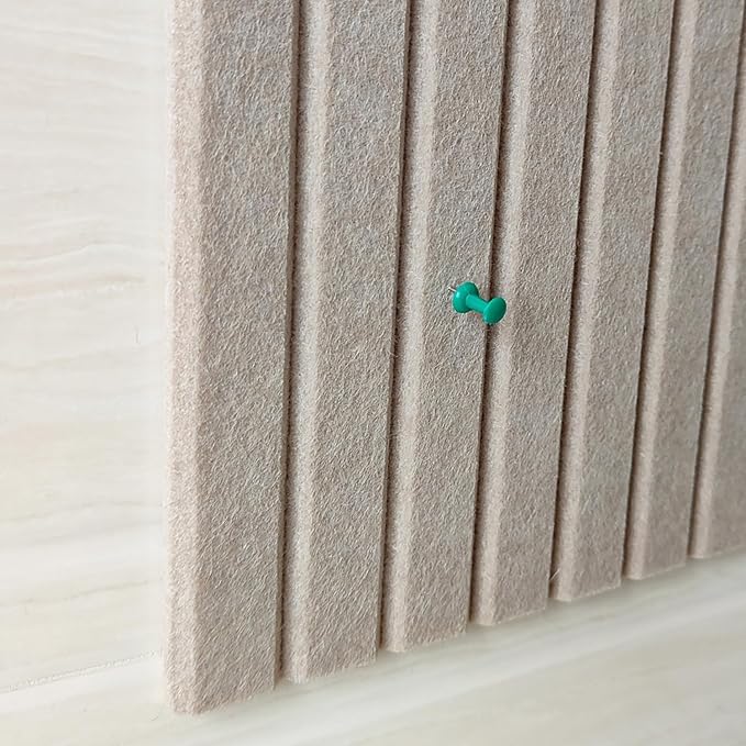 KEYIDE 8Pack 12"x12" Bulletin Boards for Walls, Push Pin Board for Office, Cork Board Alternative for Office, School Slat Wall Paneling (Grey)-DeskLoop Office