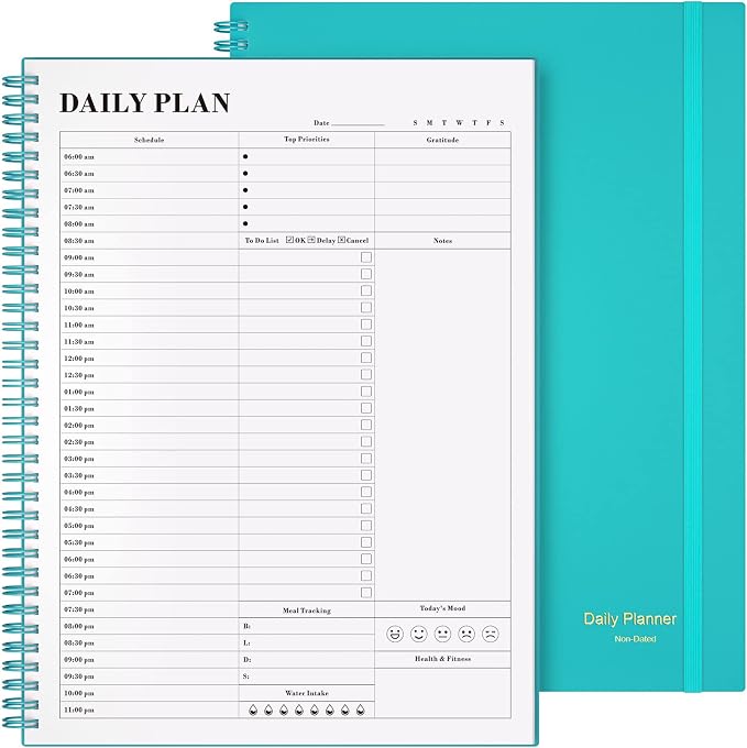 Planner Undated, Asten Daily Planner Agenda by AstenInc