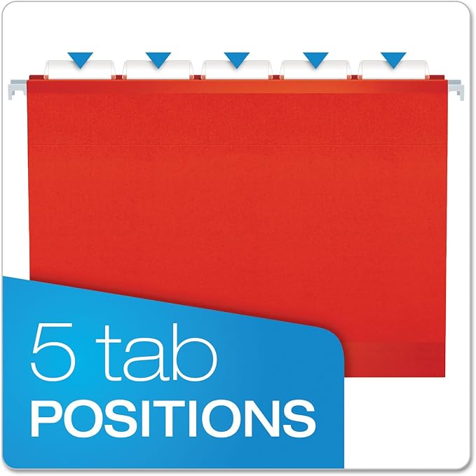 Pendaflex Reinforced Hanging File Folders, Letter Size, 1/5 Cut - Image 5