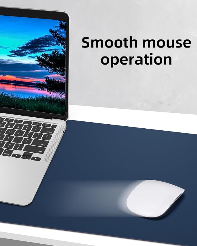 Leather Desk Pad Blotter, Mouse Pad, Office Desk Mat, Non-Slip PU Leather Desk - Image 5