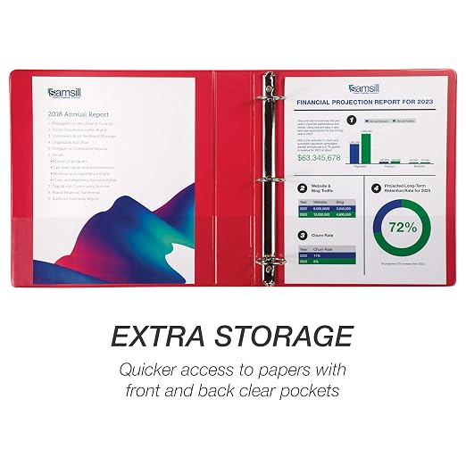 Samsill 1.5 Inch 3 Ring Binders, Made in USA, Economy Round Ring, 325 Sheet - Image 4