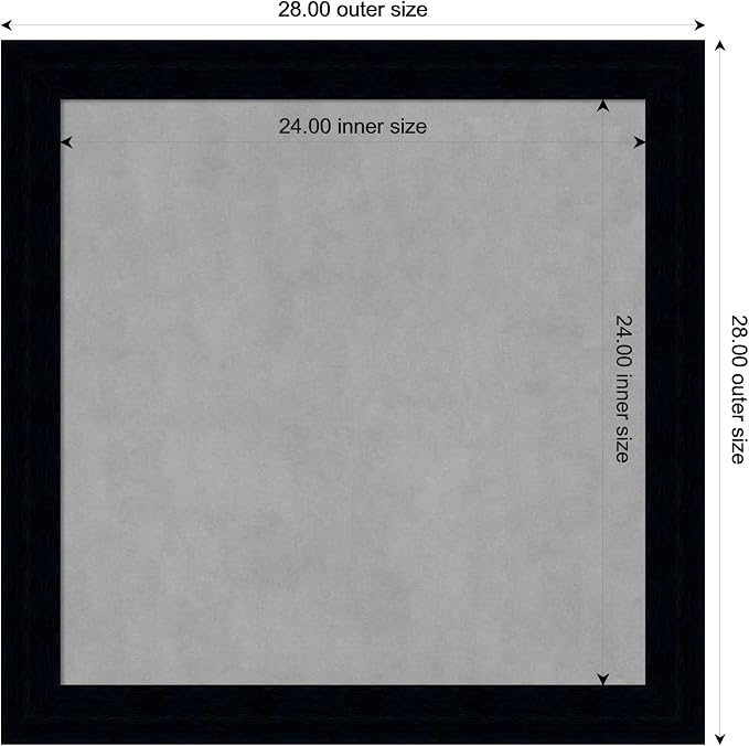 Amanti Art Black Framed Magnetic Board 28x28 Medium Vision Board - Image 4