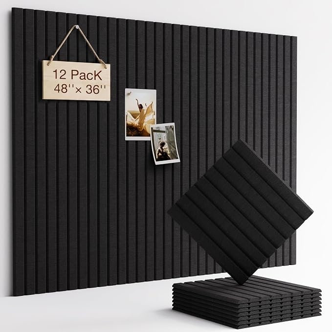 Felt Bulletin Board 48"×36" Cork Board by Woovio