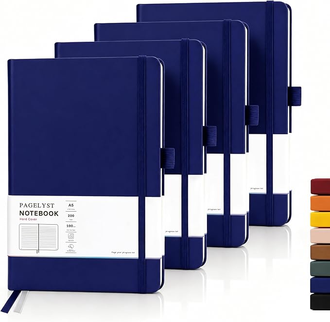 PAGELYST Lined Journal Notebook, 4 Pack Leather Journal by Unknown