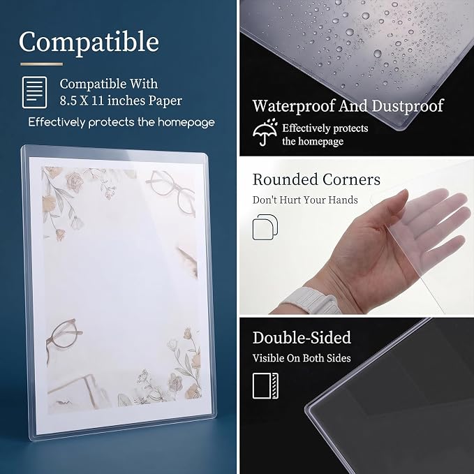 30 Pcs 8.5 x 11'' Document Toploader Sleeves, Rigid Print Protector | 25Mil - Image 4