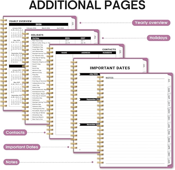 Planner 2026-2027, 8.5" x 11" Weekly and Monthly Academic Year Planner Calendar - Image 5